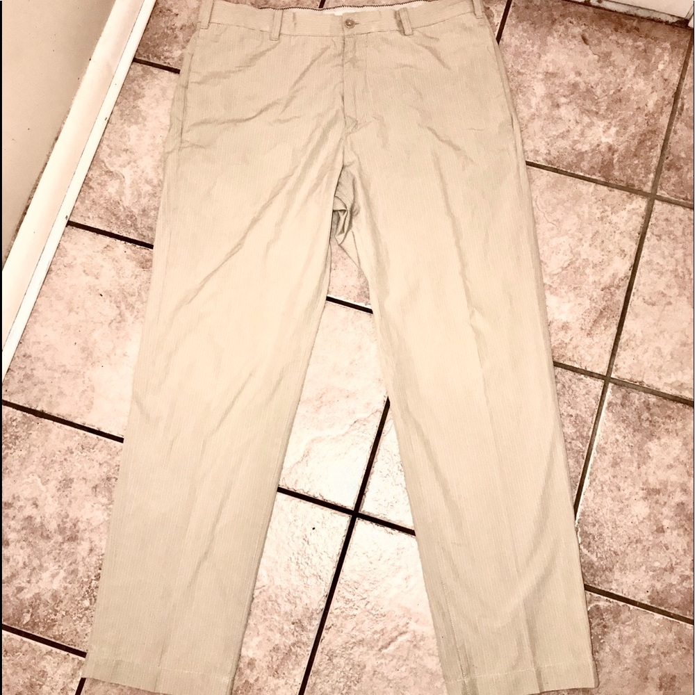 BANANA REPUBLIC MENS PIN STRIPED KHAKIS SZ 36/32